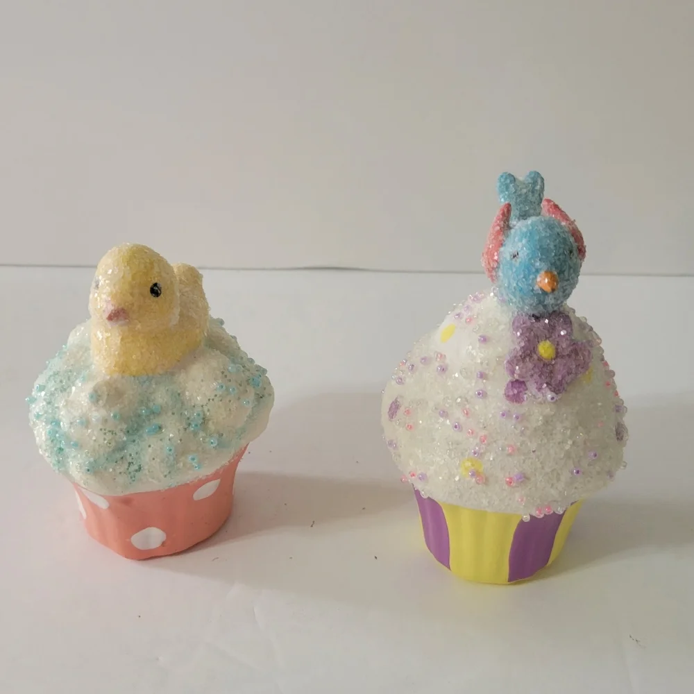 Pier 1 Imports Spring Cupcake Figurines